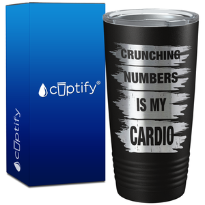 Distressed Crunching Numbers is my Cardio on 20oz Tumbler