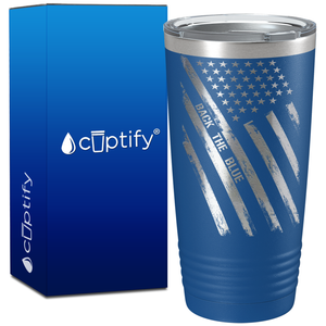 Back the Blue Flag on 20oz Tumbler