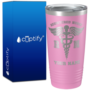 Personalized RN Registered Nurse on 20oz Tumbler