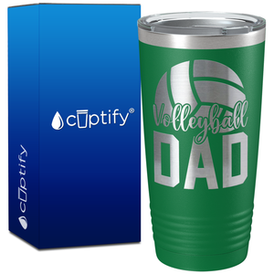 Volleyball Dad Half Ball on 20oz Volleyball Tumbler