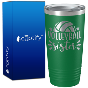 Volleyball Sister Stars on 20oz Volleyball Tumbler