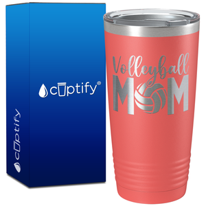 Volleyball Mom on 20oz Volleyball Tumbler