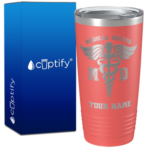 Personalized MD Medical Doctor on 20oz Tumbler