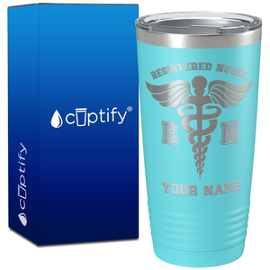 Personalized RN Registered Nurse on 20oz Tumbler