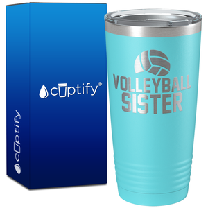 Volleyball Sister Half Ball on 20oz Volleyball Tumbler