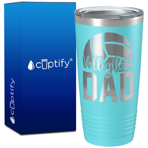 Volleyball Dad Half Ball on 20oz Volleyball Tumbler