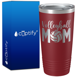 Volleyball Mom on 20oz Volleyball Tumbler