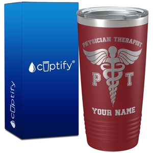 Personalized PT Physician Therapist on 20oz Tumbler