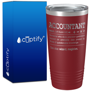 Accountant Noun Definition on 20oz Tumbler