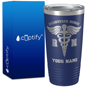 Personalized RN Registered Nurse on 20oz Tumbler