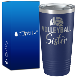 Volleyball Sister on 20oz Volleyball Tumbler