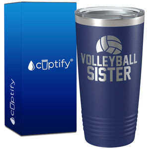 Volleyball Sister Half Ball on 20oz Volleyball Tumbler