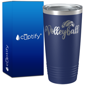 Volleyball Half Ball on 20oz Volleyball Tumbler