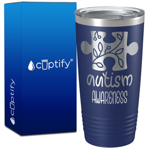 Autism Awareness Puzzle on 20oz Tumbler