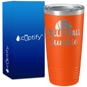 Volleyball Junkie on 20oz Volleyball Tumbler