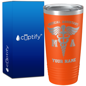 Personalized MA Medical Assistant on 20oz Tumbler