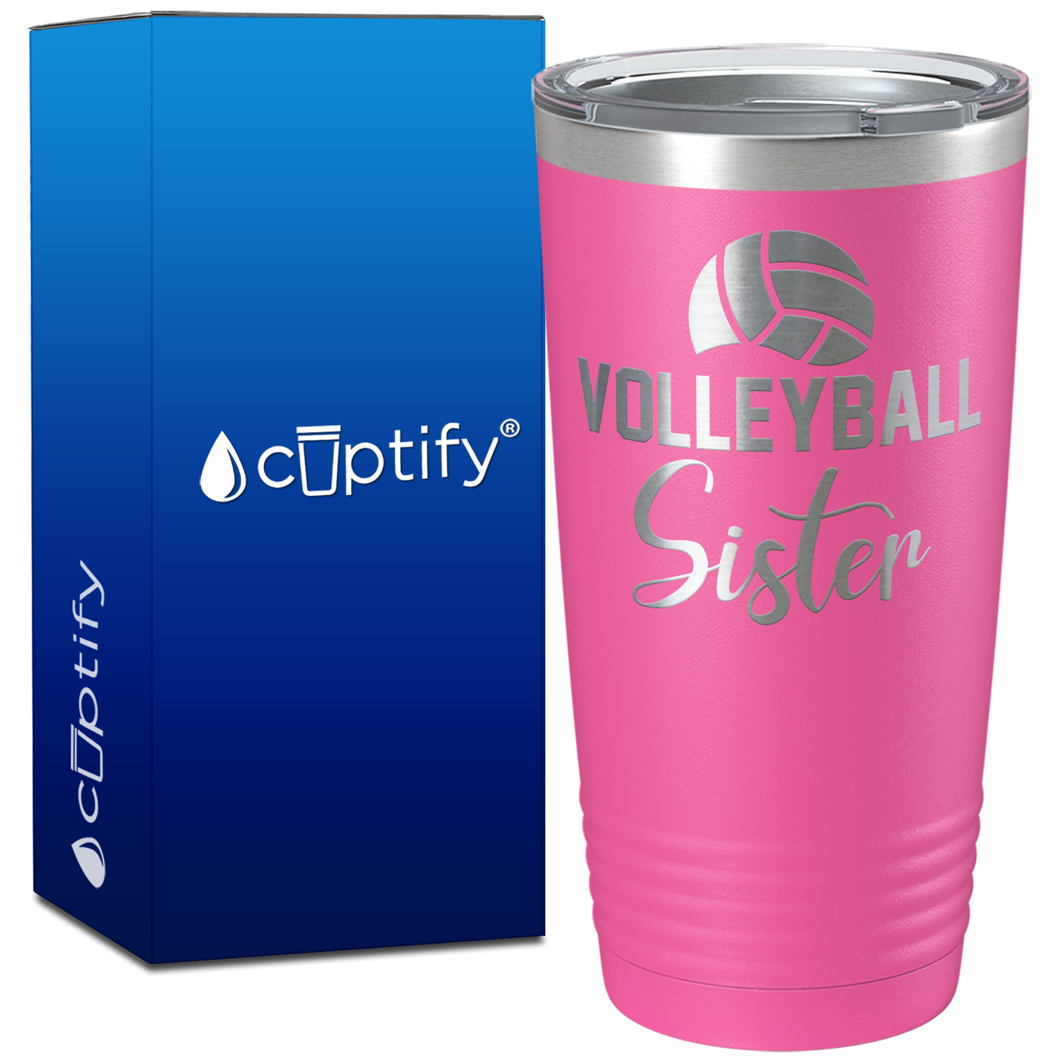 Volleyball Sister on 20oz Volleyball Tumbler