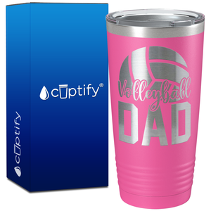 Volleyball Dad Half Ball on 20oz Volleyball Tumbler