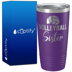 Volleyball Sister on 20oz Volleyball Tumbler