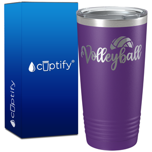 Volleyball Half Ball on 20oz Volleyball Tumbler