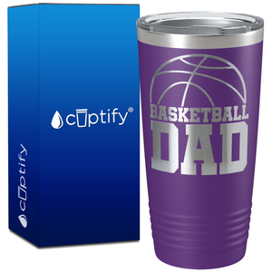 Basketball Dad Half Ball on 20oz Tumbler