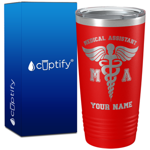 Personalized MA Medical Assistant on 20oz Tumbler