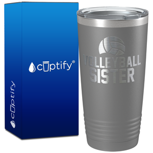 Volleyball Sister Half Ball on 20oz Volleyball Tumbler