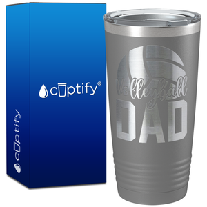 Volleyball Dad Half Ball on 20oz Volleyball Tumbler