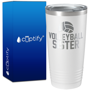 Volleyball Sister Half Ball on 20oz Volleyball Tumbler