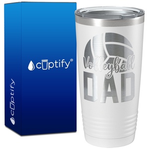 Volleyball Dad Half Ball on 20oz Volleyball Tumbler