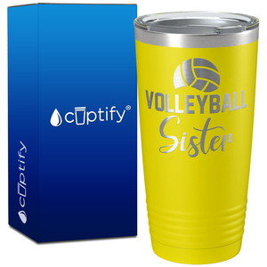 Volleyball Sister on 20oz Volleyball Tumbler