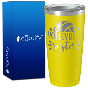 Volleyball Sister Stars on 20oz Volleyball Tumbler