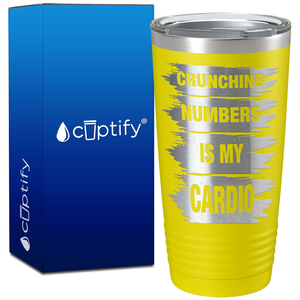 Distressed Crunching Numbers is my Cardio on 20oz Tumbler