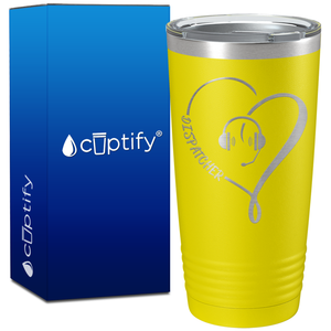 Dispatcher Headset Heart on 20oz Tumbler