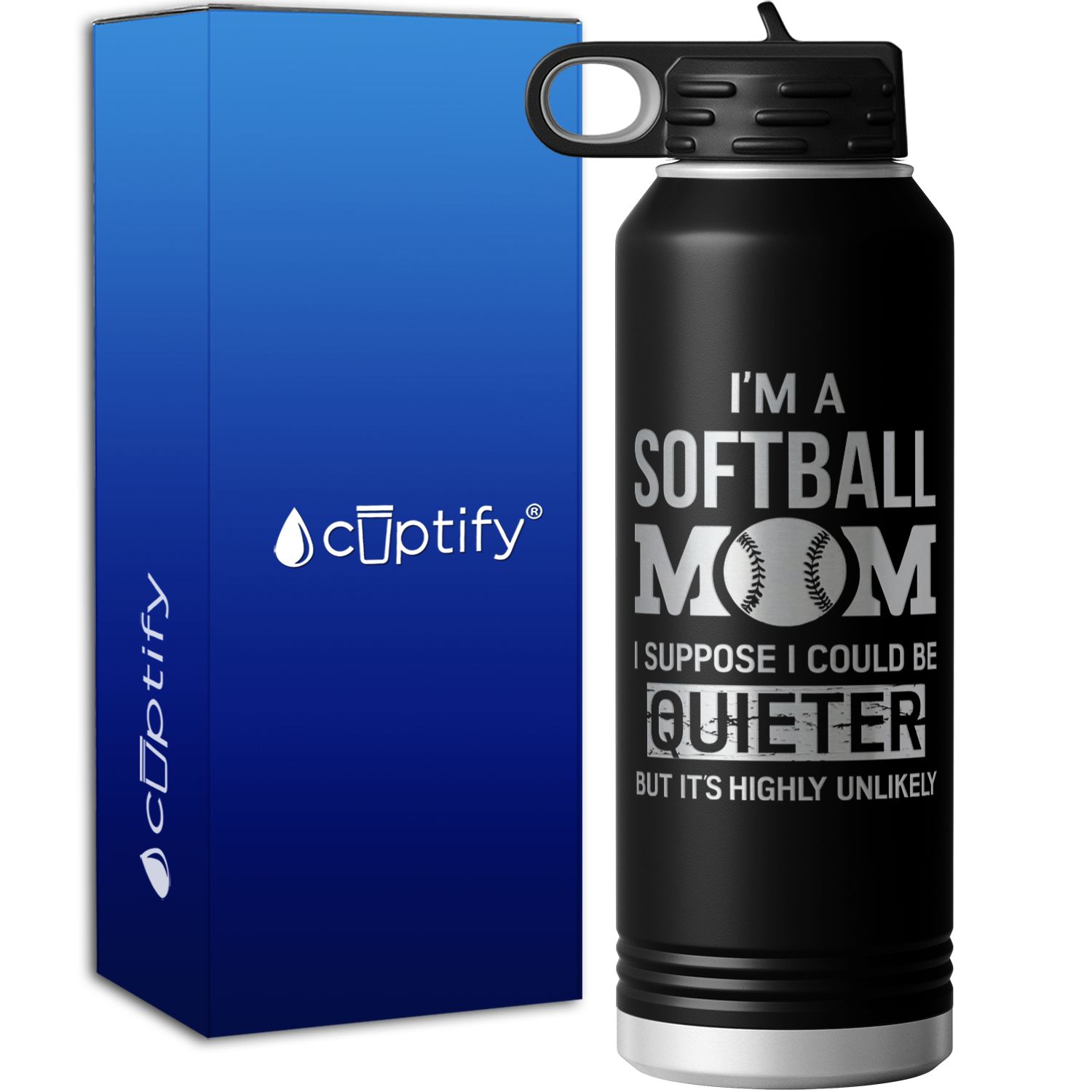 I'm a Softball Mom I Suppose I Could be Quieter 40oz Sport Water Bottle