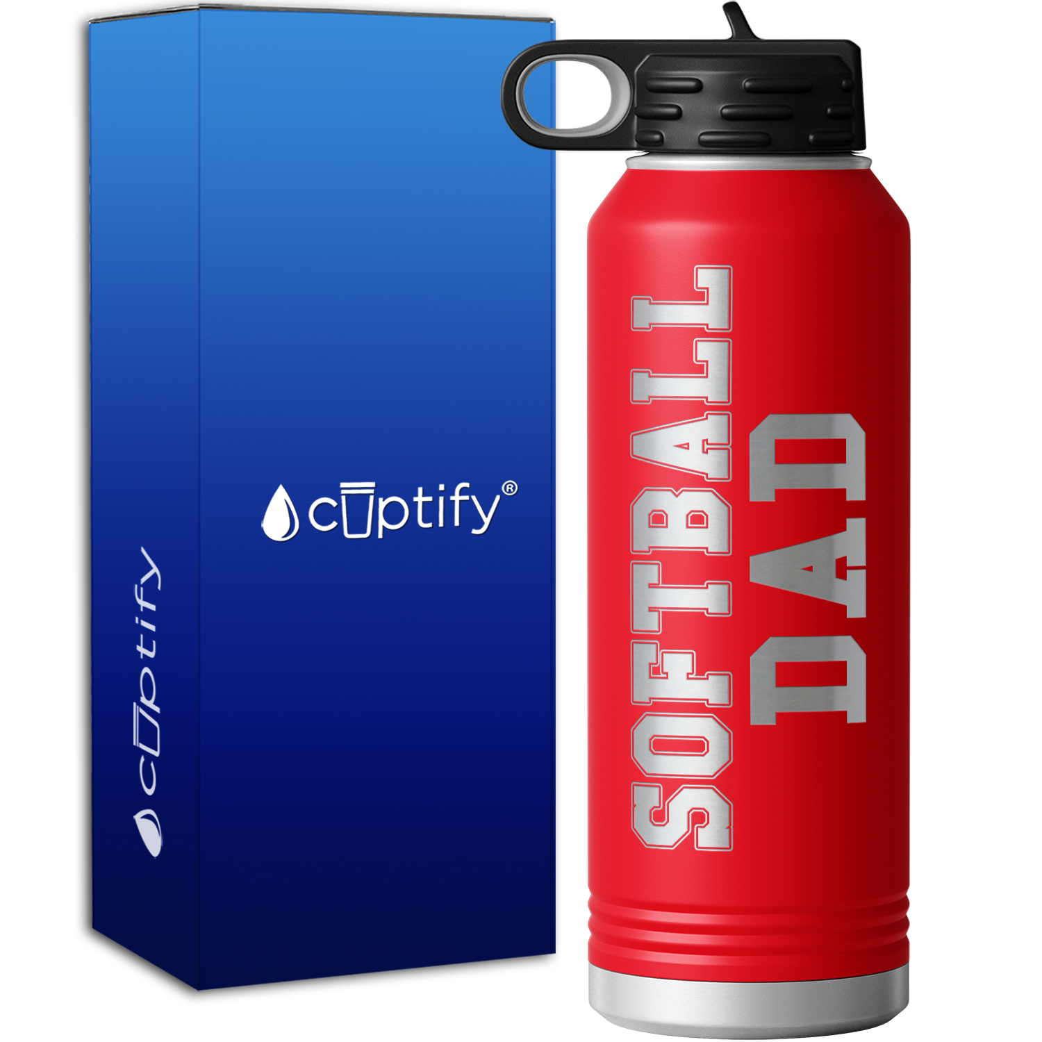 Dad Softball 40oz Sport Water Bottle