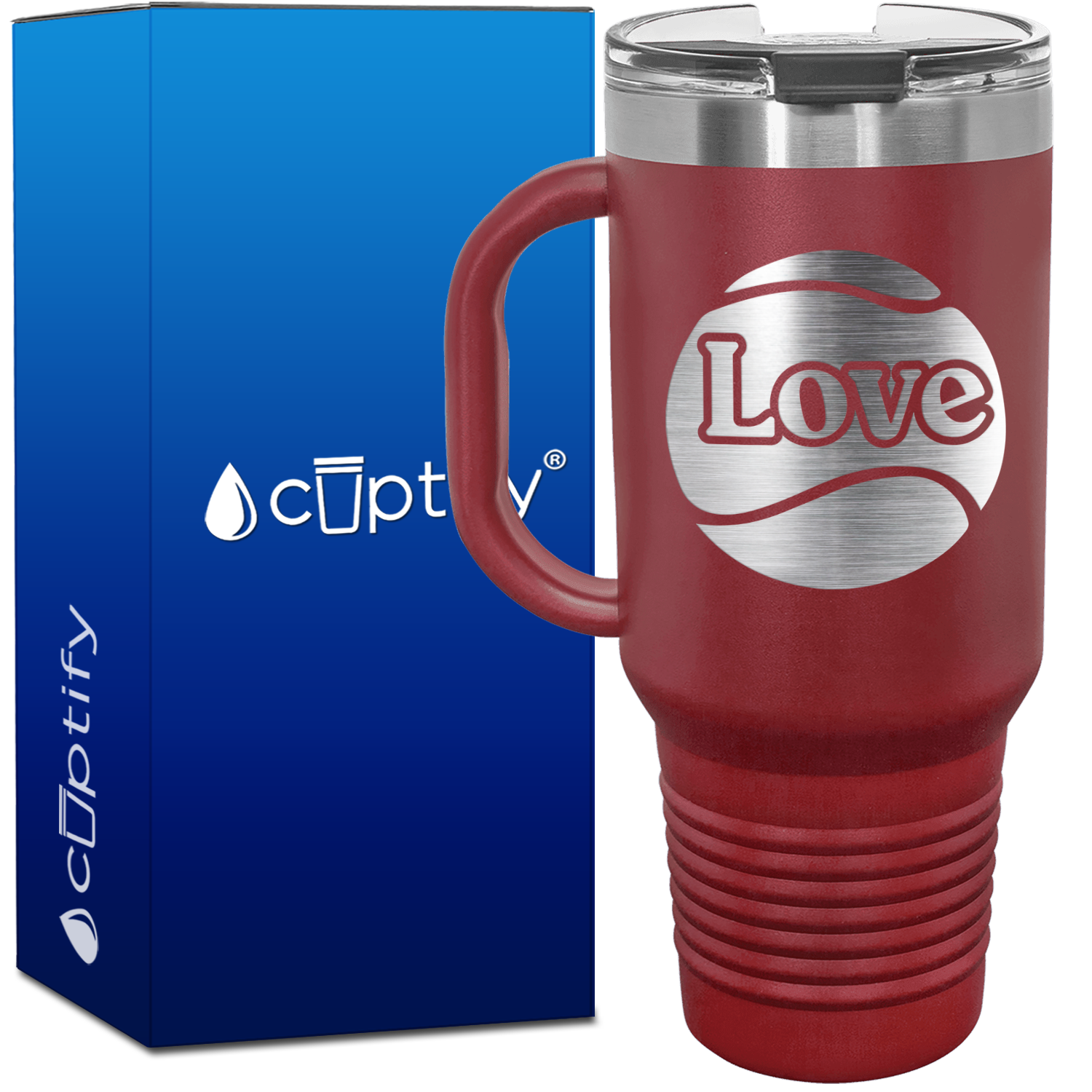 Tennis Ball Love 40oz Travel Mug