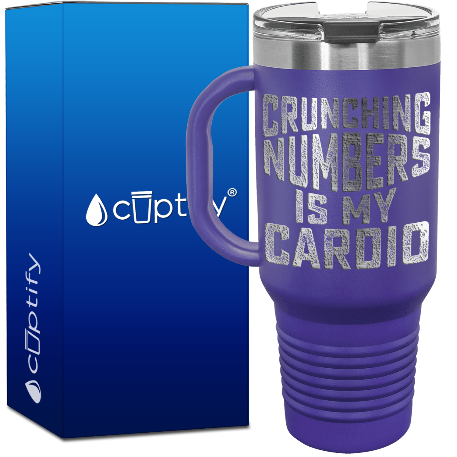 Crunching Numbers is my Cardio 40oz Accountant Travel Mug