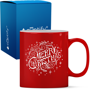 Merry Christmas Personalized 11oz Red Christmas Coffee Mug