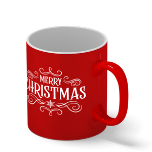 Merry Christmas Personalized 11oz Red Christmas Coffee Mug