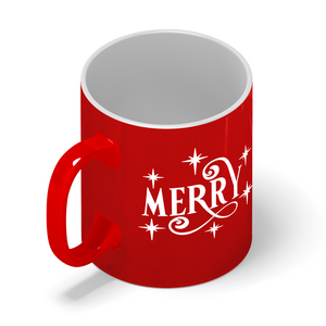 Merry Personalized 11oz Red Christmas Coffee Mug