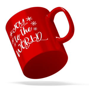 Joy to the World Personalized 11oz Red Christmas Coffee Mug