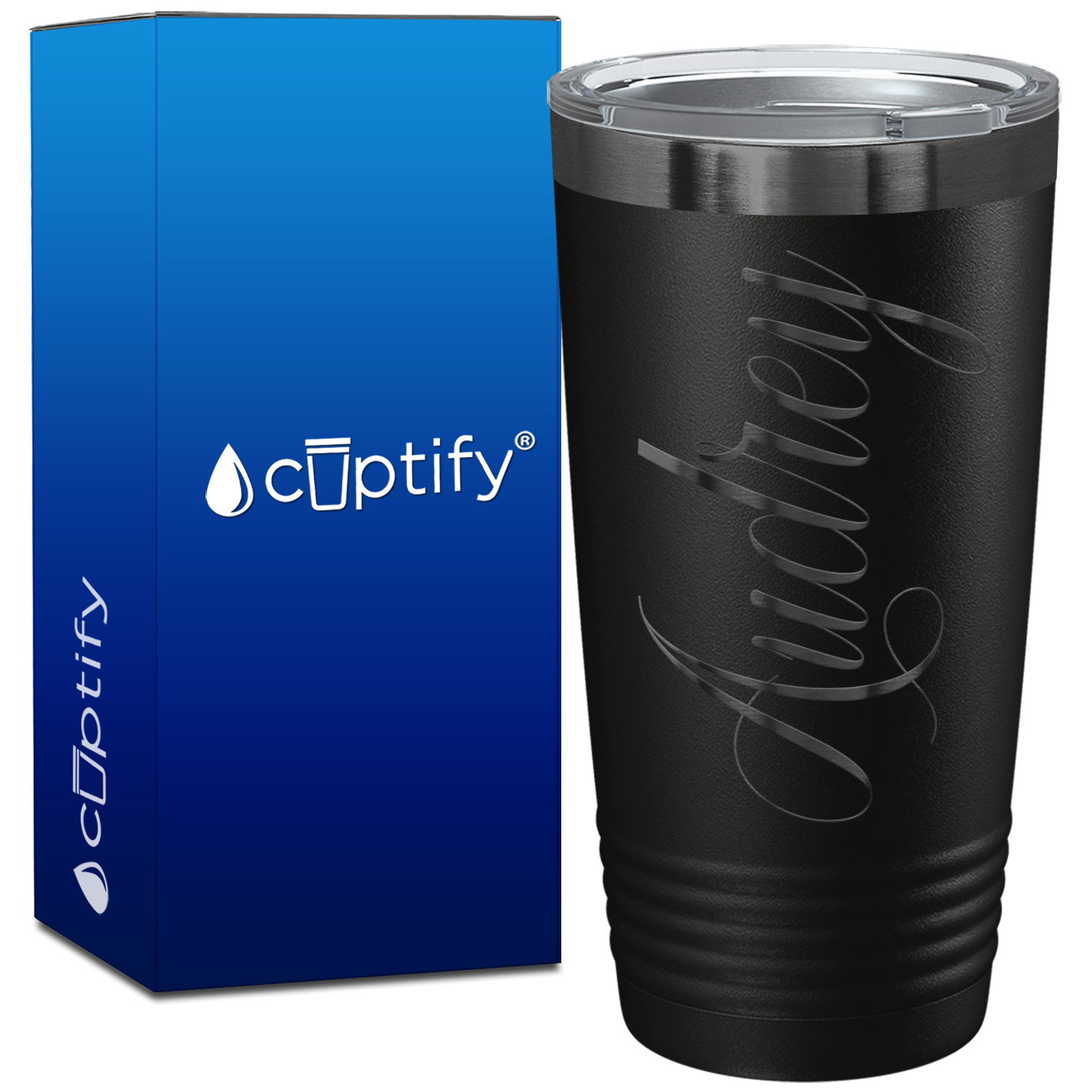 Personalized Black with Ion Ghost Black 20oz Engraved Tumbler