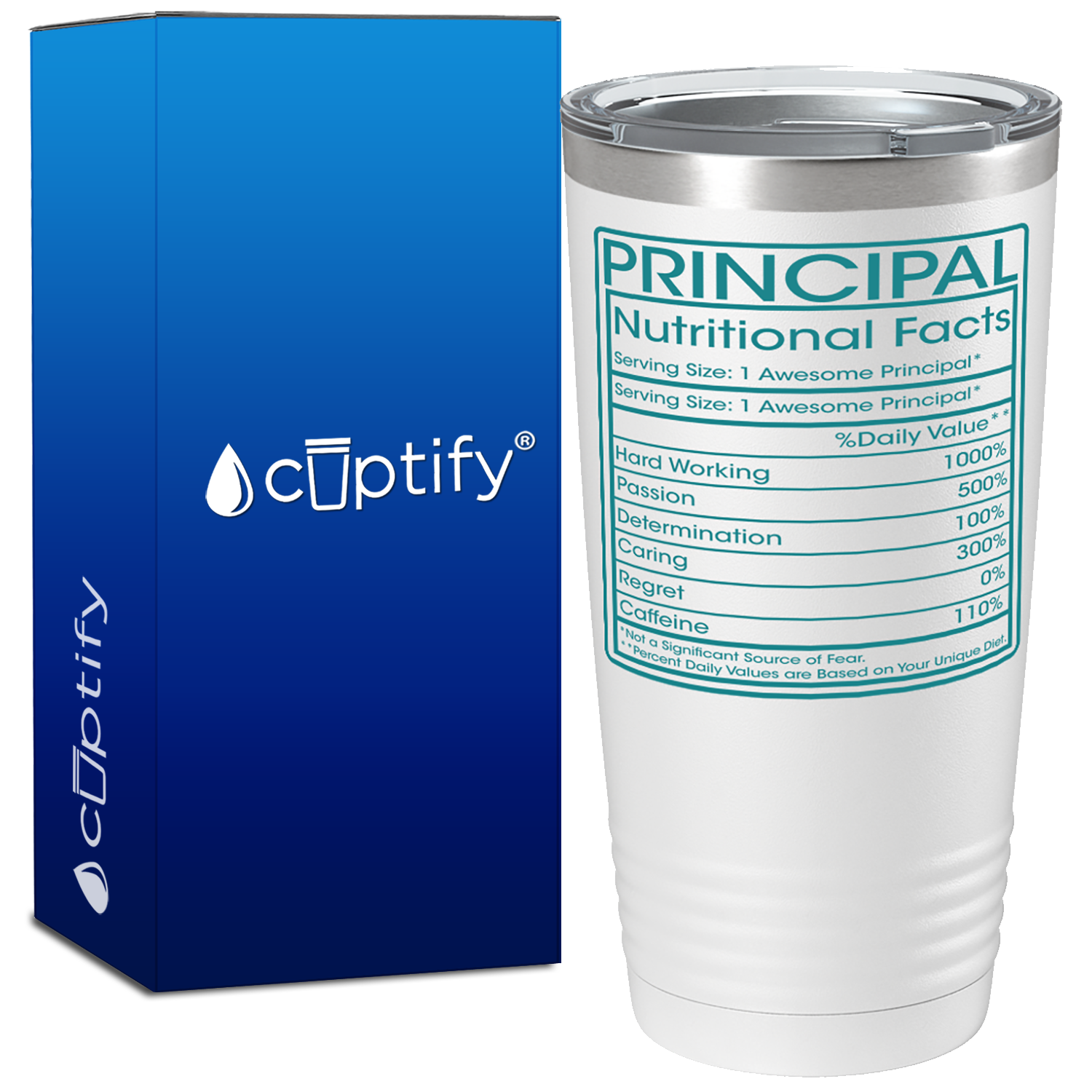 Principal Nutritional Facts on 20oz Tumbler