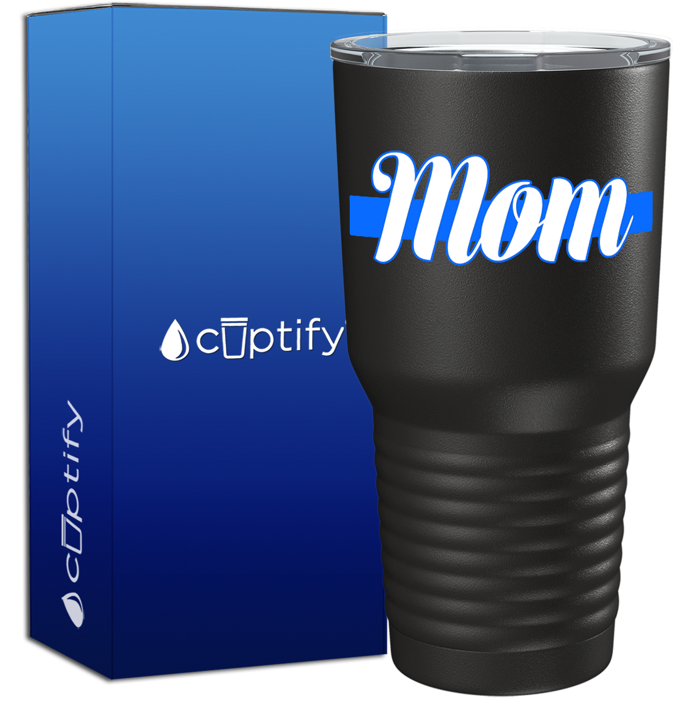 Police Mom on Black 30oz Police Tumbler