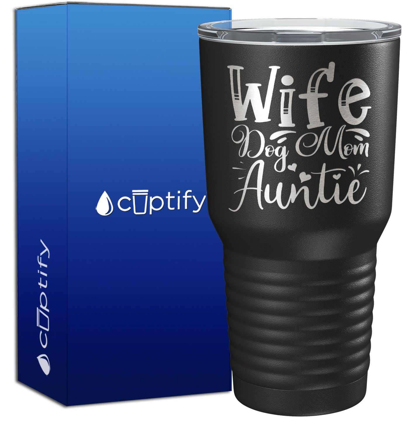 Wife Dog Mom Auntie 30oz Aunt Tumbler