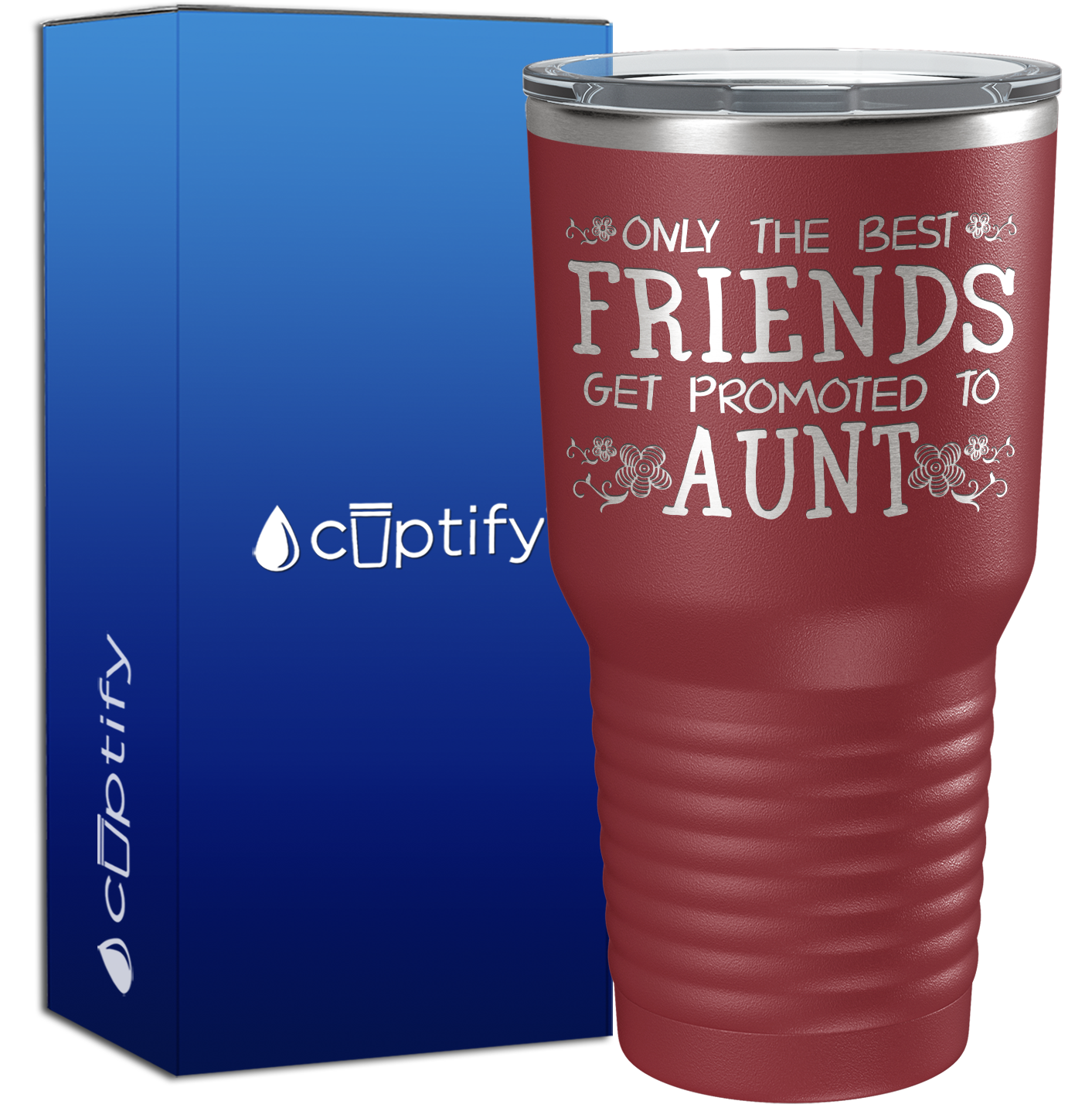 Only the Best Friends Get Promoted to Aunt 30oz Aunt Tumbler