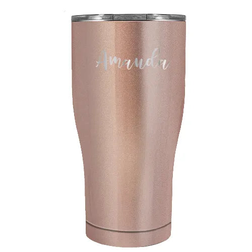 Personalized Rose Gold 27oz Engraved Curve Tumbler