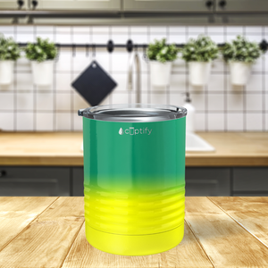 Green Yellow Ombre 10oz Lowball Tumbler