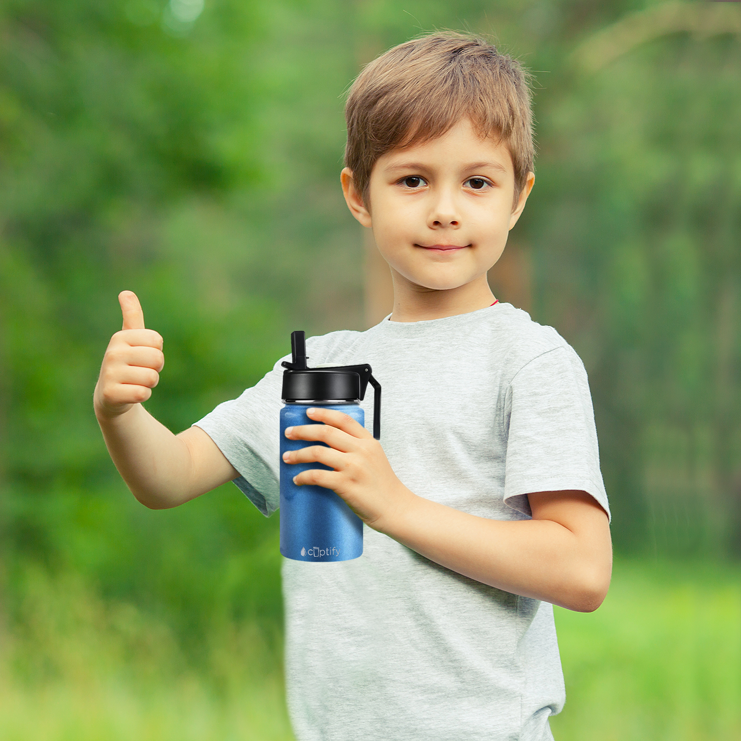 Baby Blue 18oz Wide Mouth Water Bottle - Cuptify